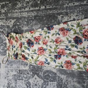 NWT Abercrombie Floral Maxi Dress with Pink and Green Accents